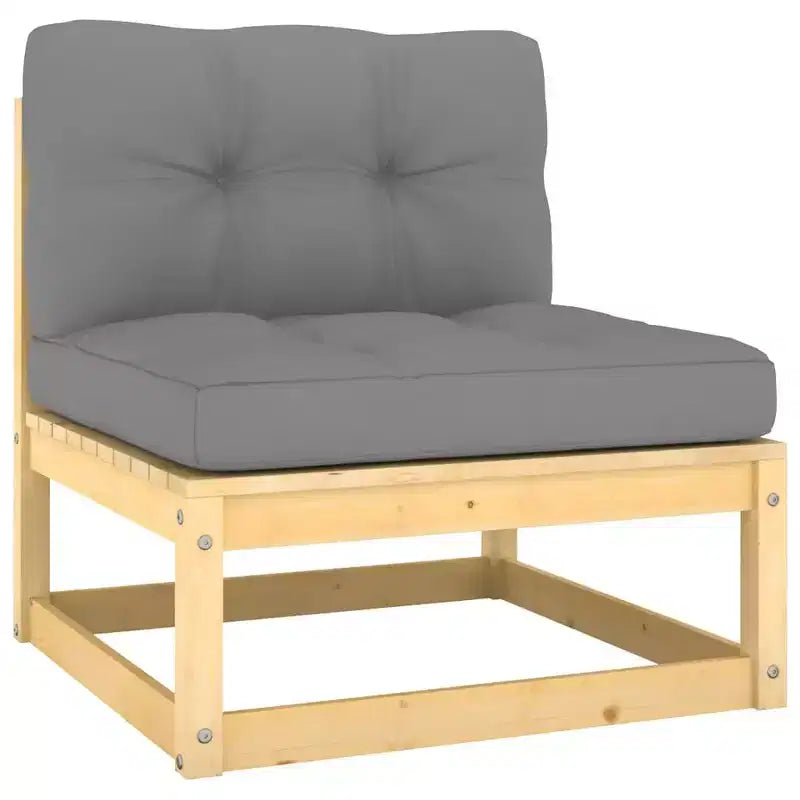 vidaXL Salon de jardin en bois naturel