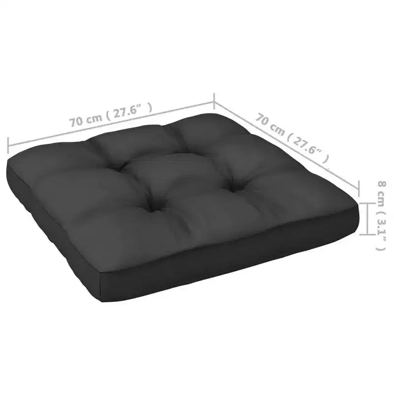 vidaXL Salon de jardin Blanc Bois de pin massif, Polyester Grande taille
