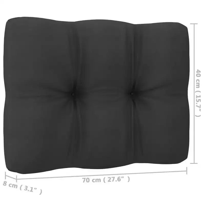 vidaXL Salon de jardin Blanc Bois de pin massif, Polyester Grande taille