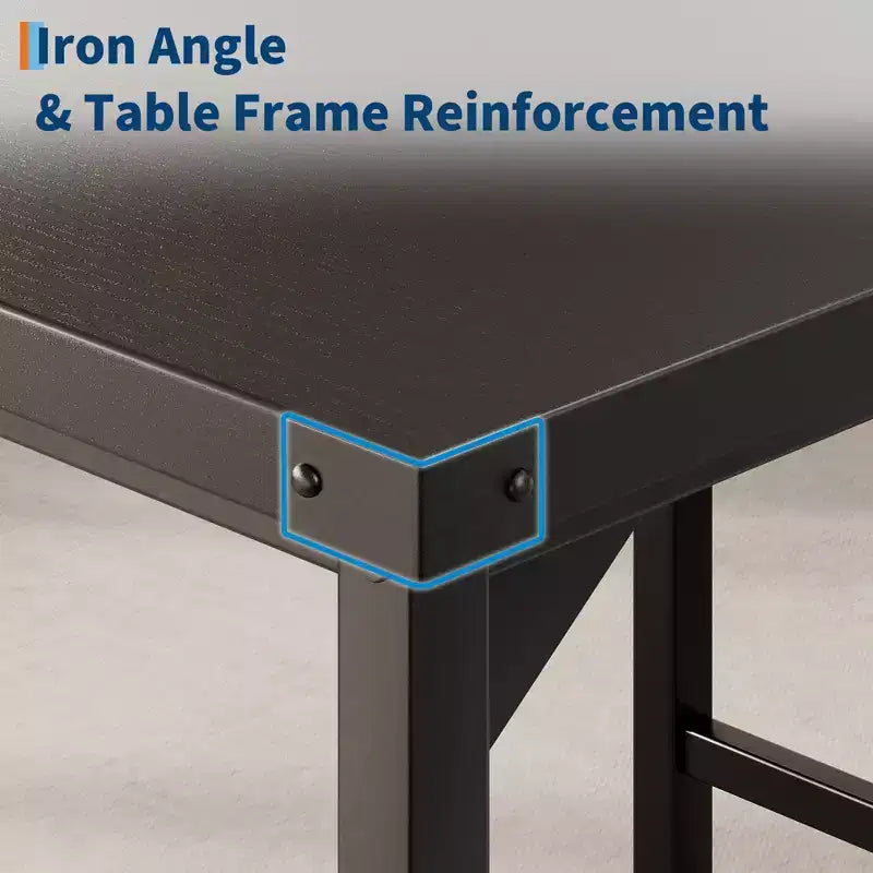 Ensemble de table à manger et 2 tabourets de bar rembourrés COZONY avec repose-pieds et dossier, idéal pour les petits espaces