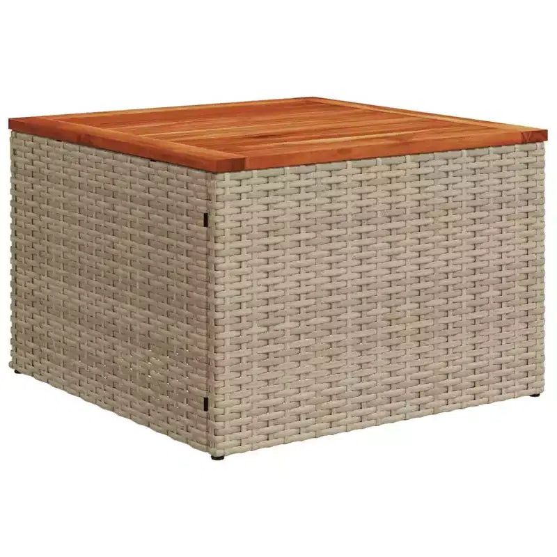 vidaXL Salon de jardin beige en résine tressée Grand canapé modulable d'extérieur