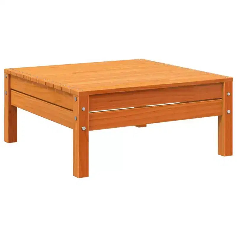 vidaXL Ensemble de canapés de jardin marron cire Bois de pin massif 5 pièces modulable