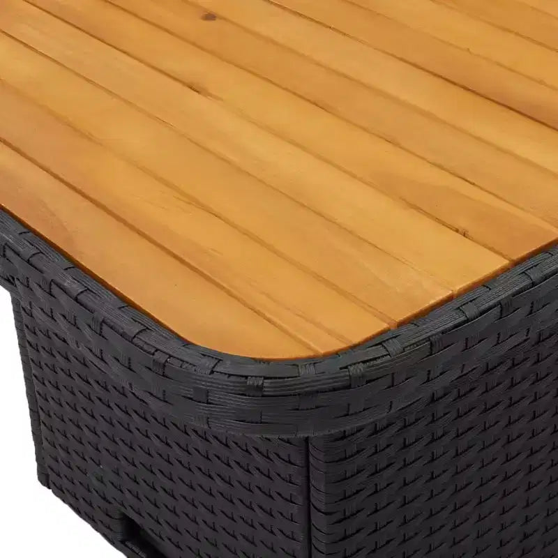 vidaXL Ensemble de salle à manger de jardin noir et marron