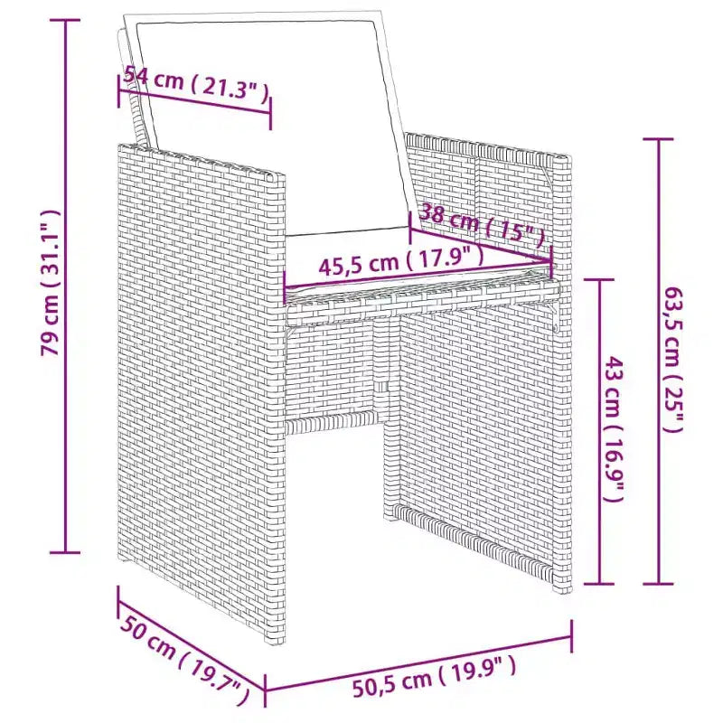 vidaXL Salon de jardin 12 places gris en résine tressée pliable