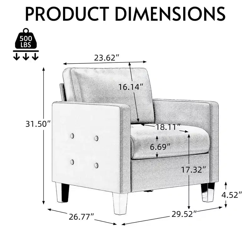 TYBOATLE Canapé 2 places en similicuir, canapé rembourré pour salon, ensemble de canapés modernes du milieu du siècle avec pieds en bois pour salon, chambre, bureau