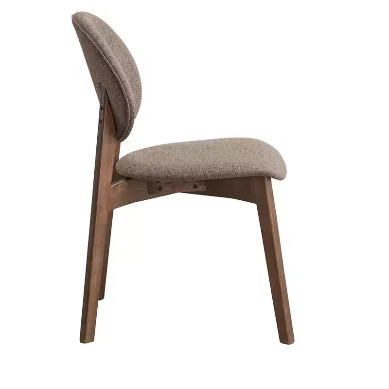 Ensemble de salle à manger 5 pièces GDFStudio Neihart en tissu et bois d'hévéa avec base incurvée