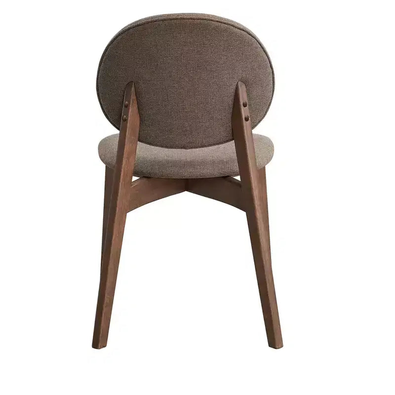 Ensemble de salle à manger 5 pièces GDFStudio Neihart en tissu et bois d'hévéa avec base incurvée