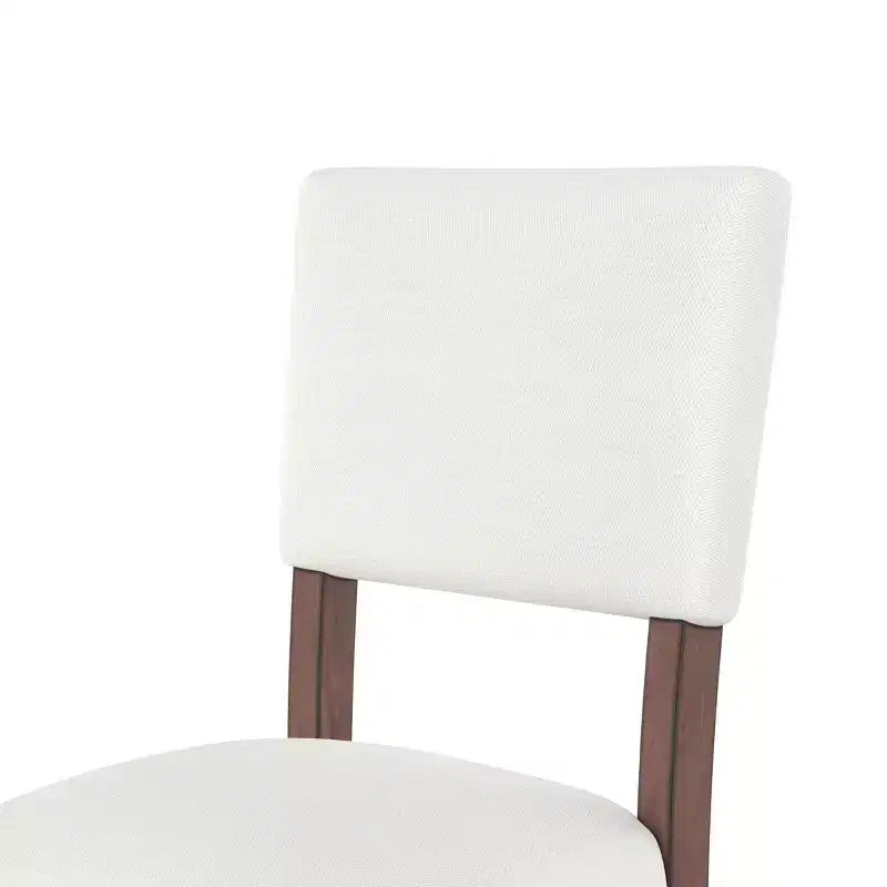 Ensemble table de salle à manger hauteur comptoir 3 ou 5 pièces, plateau en faux marbre et chaises rembourrées avec pieds en bois d'hévéa, marron - ModernLuxe