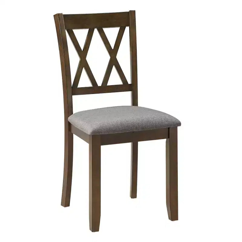 Homy Casa - Ensemble de salle à manger 6 pièces en bois avec 4 chaises rembourrées et un banc, table de cuisine rectangulaire, noyer