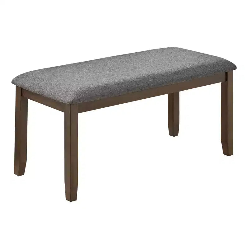Homy Casa - Ensemble de salle à manger 6 pièces en bois avec 4 chaises rembourrées et un banc, table de cuisine rectangulaire, noyer