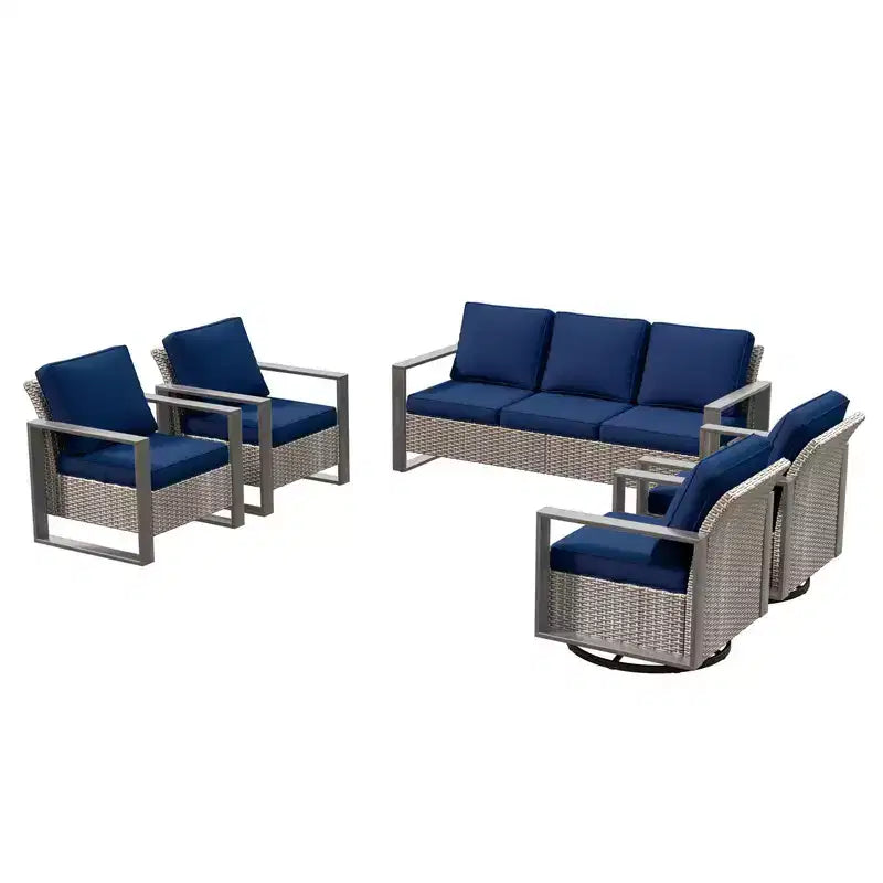 UPTIOT Ensemble de 5 chaises de jardin pour extérieur