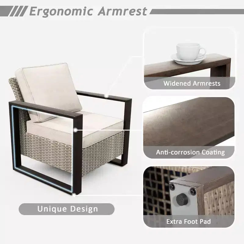 UPTIOT Ensemble de 5 chaises de jardin pour extérieur