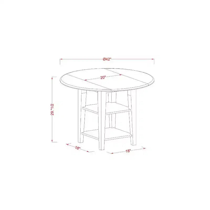 Ensemble de salle à manger rond 3 pièces Table de 20/42 pouces avec 2 chaises en lin - Tissu beige