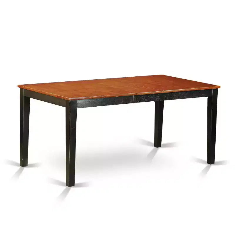 Ensemble de salle à manger rétro - Table et chaises en bois d'hévéa - Finition cerisier - Ensemble de salle élégant pour 6 à 8 personnes