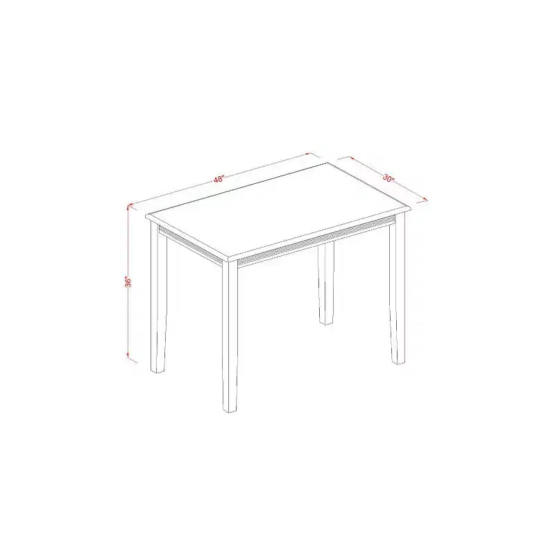 Ensemble de salle à manger hauteur comptoir 5 pièces table et tabourets – Fini cerisier laiteux – Style ferme moderne