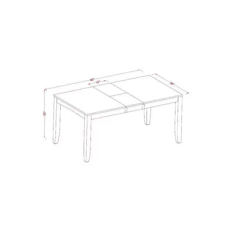 Ensemble table et chaises de salle à manger – Ensemble de cuisine/salle à manger – Ensemble table et chaises en bois massif