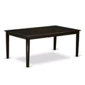 HomeStock 5-Pc Cappuccino Solid Wood Top - Dining Room Set with Leaf - Seats 4