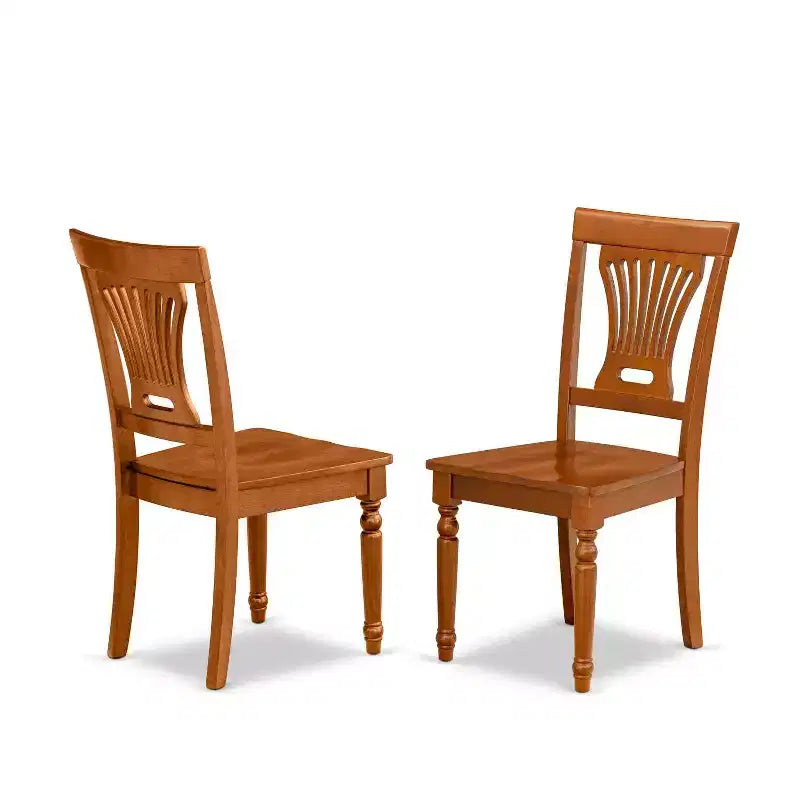 Ensemble table à manger rustique 5 pièces - Table de cuisine avec chaises, rallonge, finition marron selle