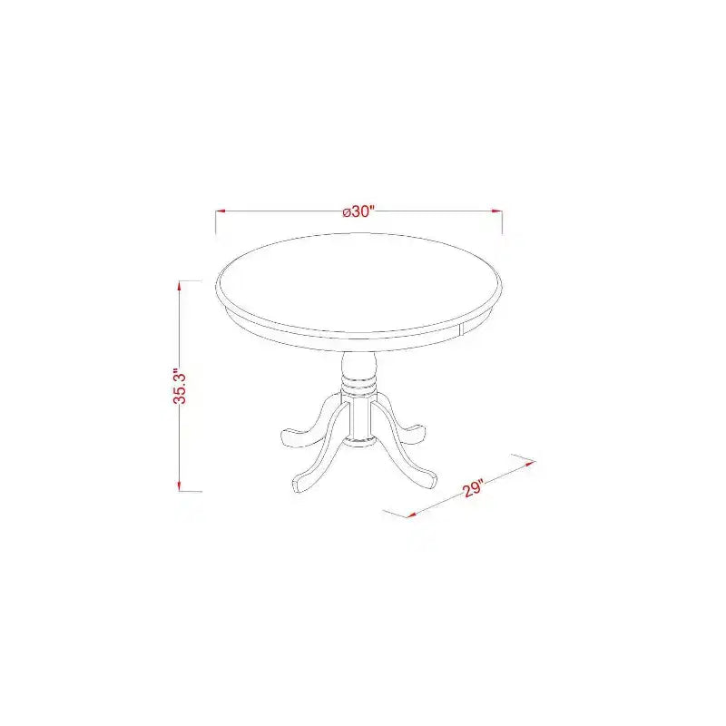 Ensemble table de cuisine - Table hauteur comptoir et 4 chaises - Élégant ensemble dînette pour petits espaces