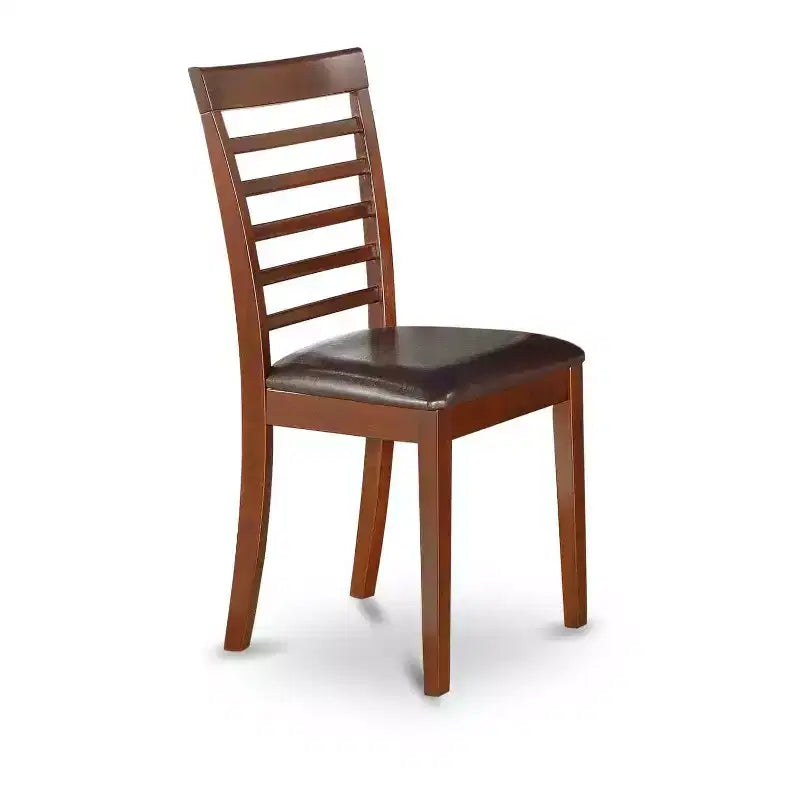 Ensemble de salle à manger 5 pièces Table et chaises rondes - Finition acajou