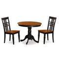 Round Kitchen Table Set with Chairs - 5 Piece Dining Room Set - Linen White Finish