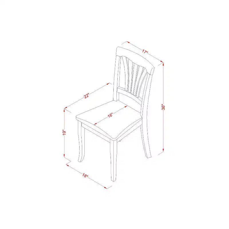 Ensemble de salle à manger ovale 5 pièces avec plateau en bois massif finition marron selle et 4 chaises avec