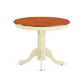 Kitchen Table Set 3pc - Round Dining Table & 2 Chairs - Buttermilk Cherry Finish - Small Space Friendly
