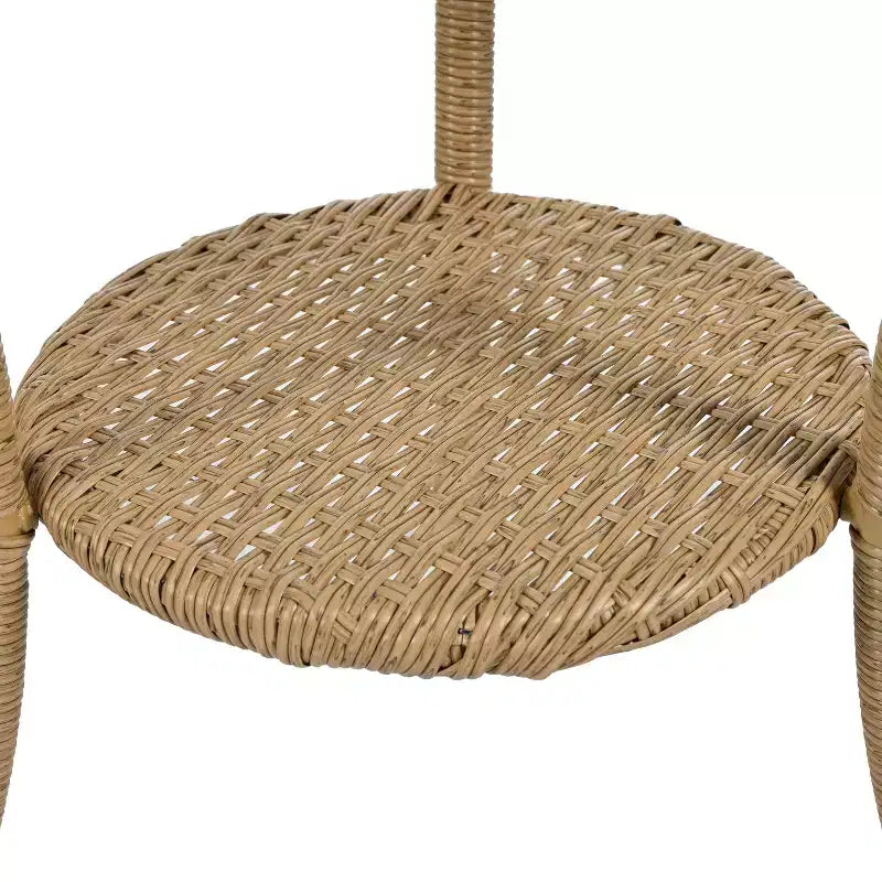 GDFStudio Tony Ensemble de loisirs 3 pièces en rotin pour extérieur avec chaises et table ronde en verre