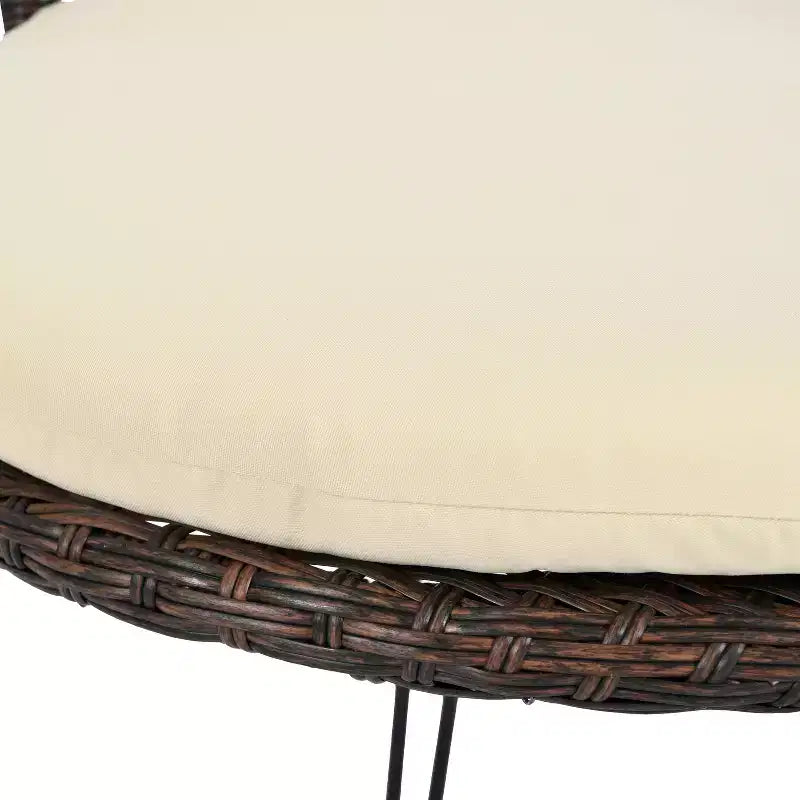 GDFStudio Tony Ensemble de loisirs 3 pièces en rotin pour extérieur avec chaises et table ronde en verre