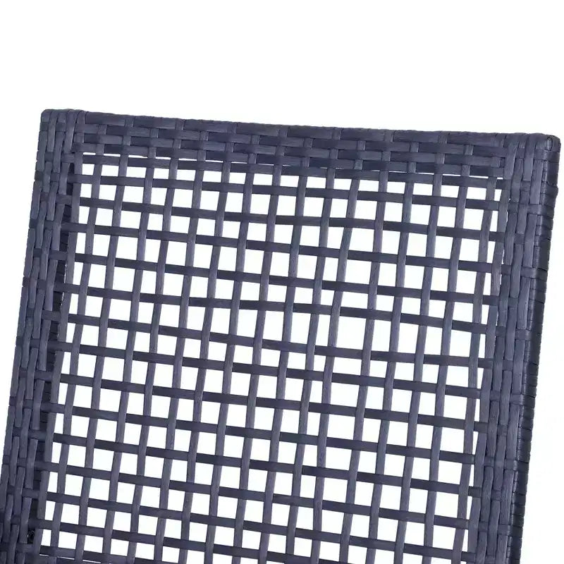 Ensemble de bar de terrasse 3 pièces avec coussins moelleux, mobilier d'extérieur en rotin pour jardin, pelouse, terrasse
