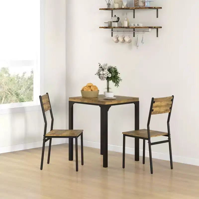 Ensemble de salle à manger 3 pièces pour 2, ensemble de table à manger pour coin petit-déjeuner, petit espace, appartement, gain de place
