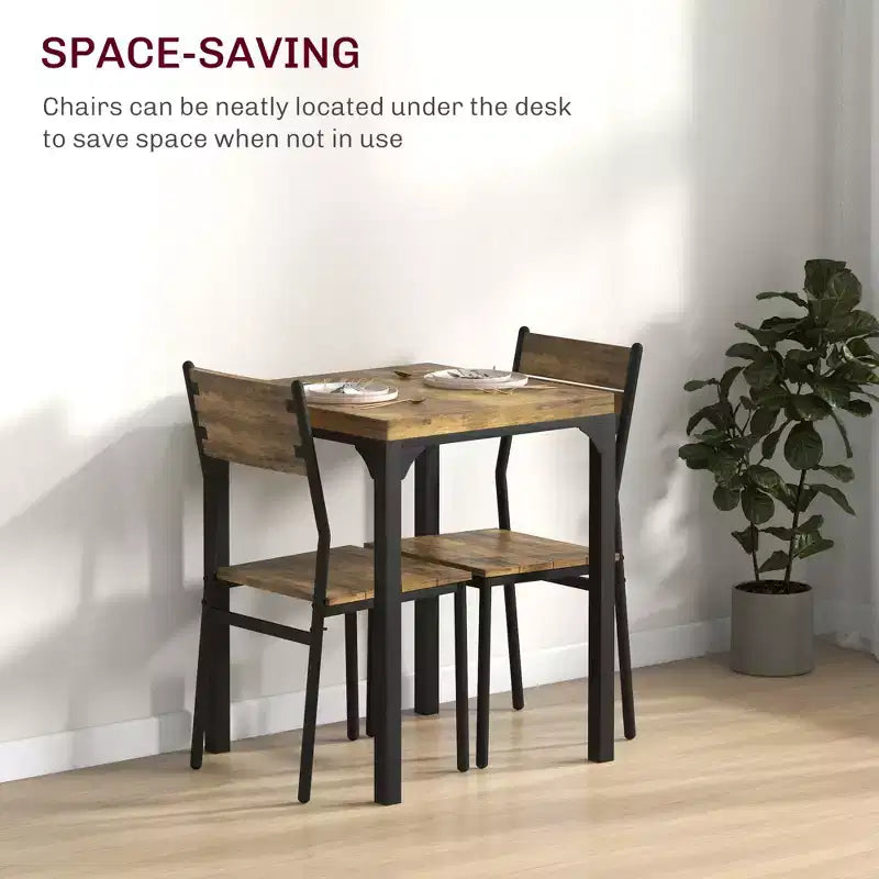 Ensemble de salle à manger 3 pièces pour 2, ensemble de table à manger pour coin petit-déjeuner, petit espace, appartement, gain de place