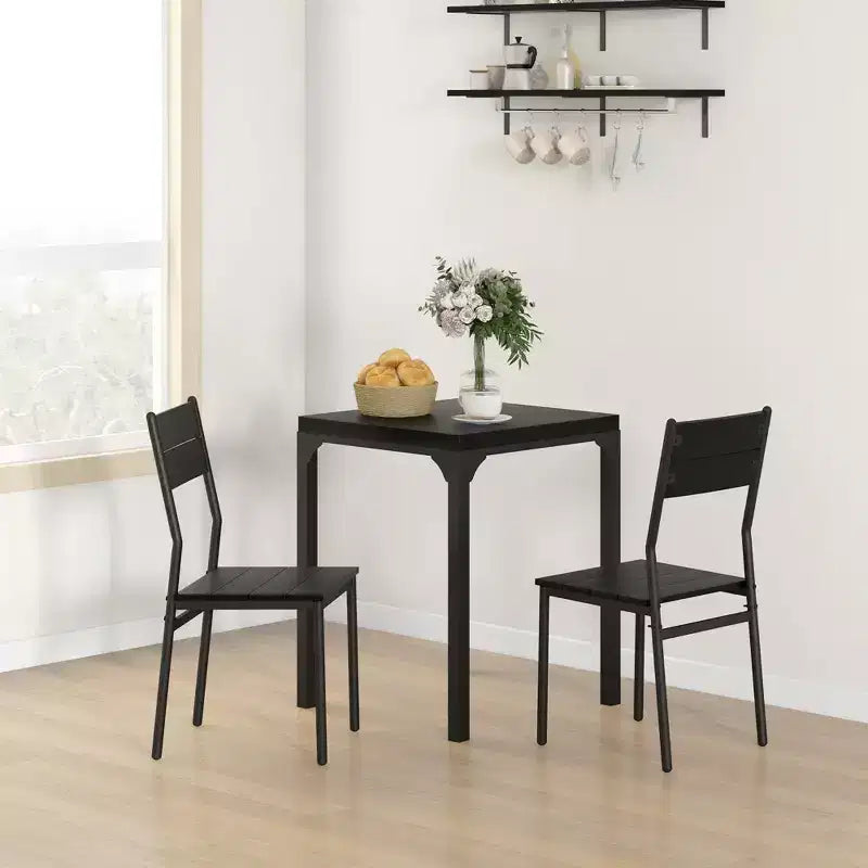 Ensemble de salle à manger 3 pièces pour 2, ensemble de table à manger pour coin petit-déjeuner, petit espace, appartement, gain de place
