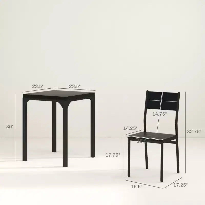 Ensemble de salle à manger 3 pièces pour 2, ensemble de table à manger pour coin petit-déjeuner, petit espace, appartement, gain de place