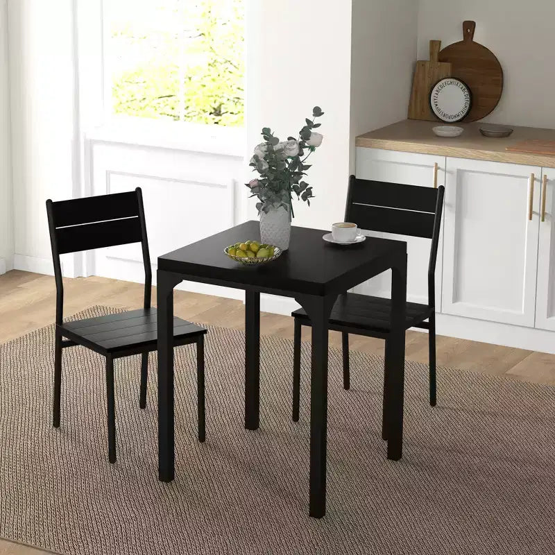 Ensemble de salle à manger 3 pièces pour 2, ensemble de table à manger pour coin petit-déjeuner, petit espace, appartement, gain de place