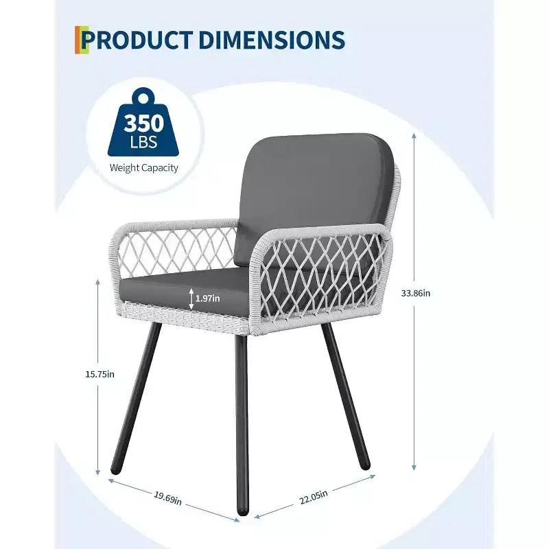 Ensemble de salle à manger d'extérieur 7 pièces pour 6 personnes, table en verre trempé de 150 cm avec cadre métallique et 6 chaises en rotin, mobilier de patio pour jardin, arrière-cour, bord de piscine