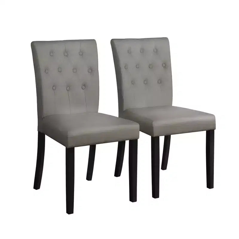 ChaletPosh Ensemble de salle à manger 5 pièces avec chaises de salle à manger déhoussables en lin