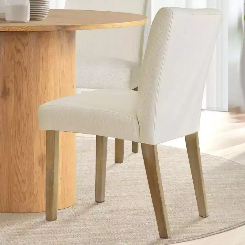 Ensemble table à manger ronde 5 pièces et 4 chaises rembourrées, ensemble de table à piédestal en bois moderne pour cuisine, coin petit-déjeuner ou salle à manger-Panipeachy