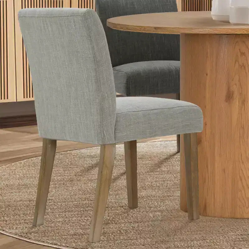 Ensemble table à manger ronde 5 pièces et 4 chaises rembourrées, ensemble de table à piédestal en bois moderne pour cuisine, coin petit-déjeuner ou salle à manger-Panipeachy