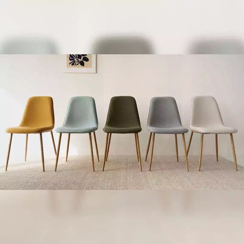 Ensemble de table à manger ronde 5 pièces en chêne, table piédestal 46 avec 4 chaises de salle à manger rembourrées, meubles de salle à manger modernes-Panipeachy
