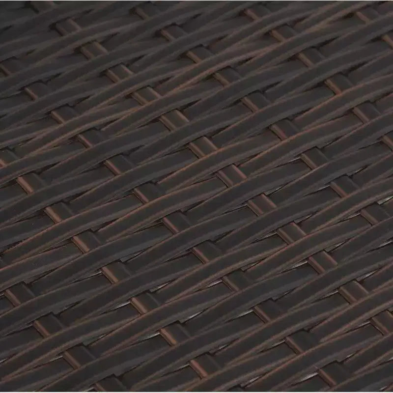 vidaXL Salon de jardin 9 pcs avec coussins résine tressée marron - Marron et rouge