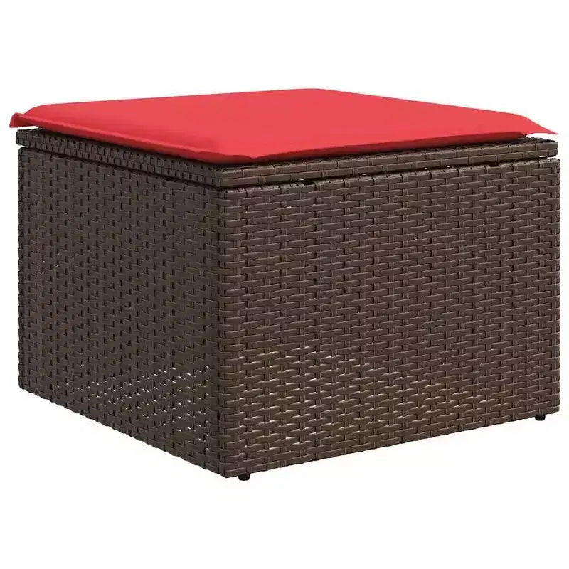 vidaXL Salon de jardin avec coussins en résine tressée pour l'extérieur