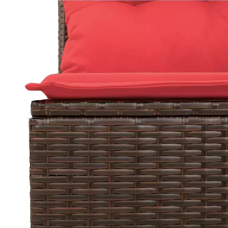 vidaXL Salon de jardin avec coussins en résine tressée pour l'extérieur