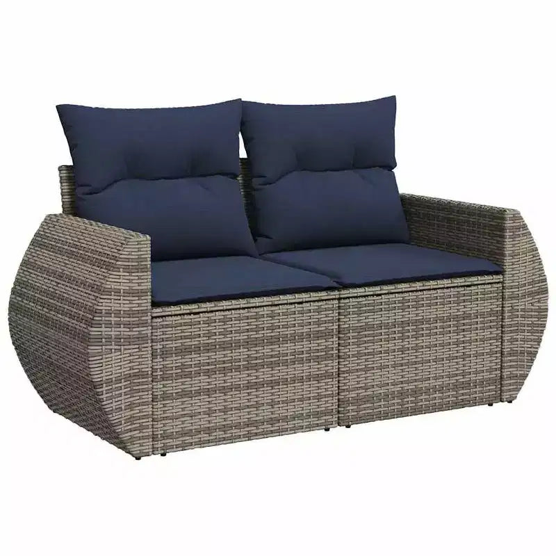 vidaXL Salon de jardin avec coussins en résine tressée pour l'extérieur