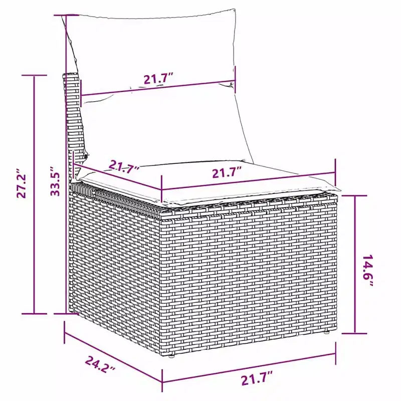 vidaXL Salon de jardin 3 pcs Résine tressée Marron