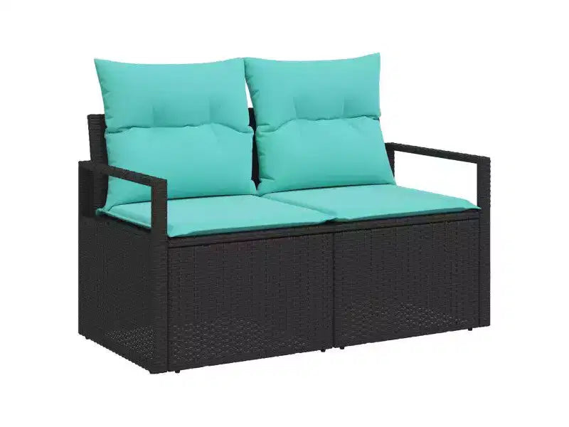 vidaXL Salon de jardin 3 pcs Résine tressée Marron
