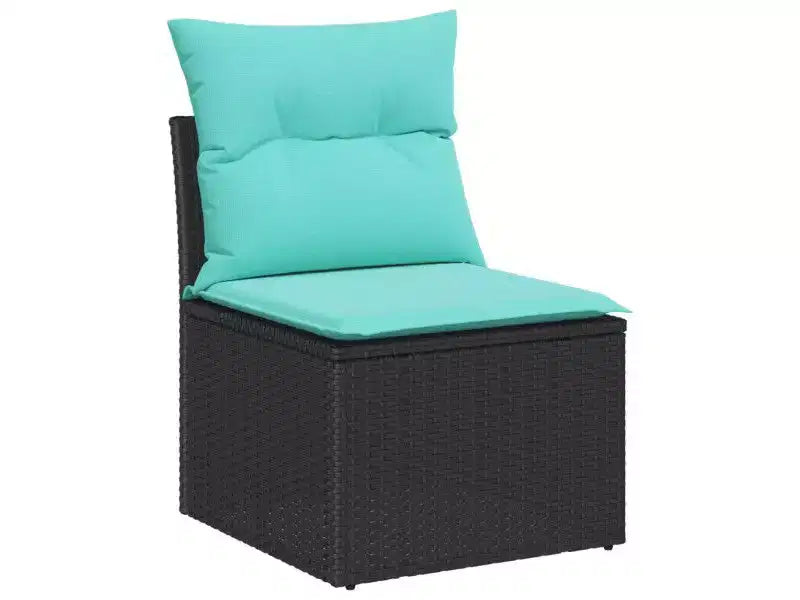 vidaXL Salon de jardin 3 pcs Résine tressée Marron