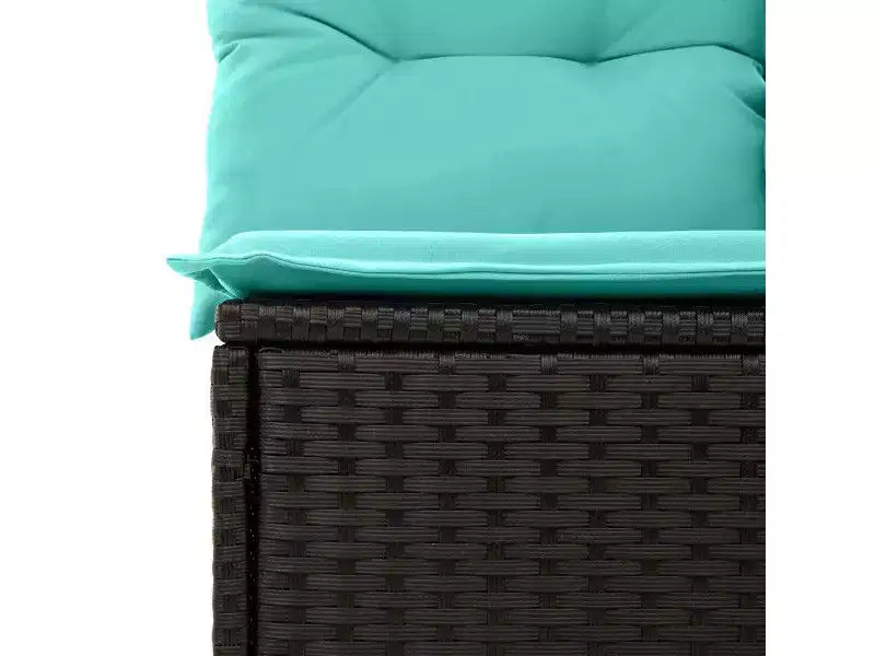 vidaXL Salon de jardin 3 pcs Résine tressée Marron