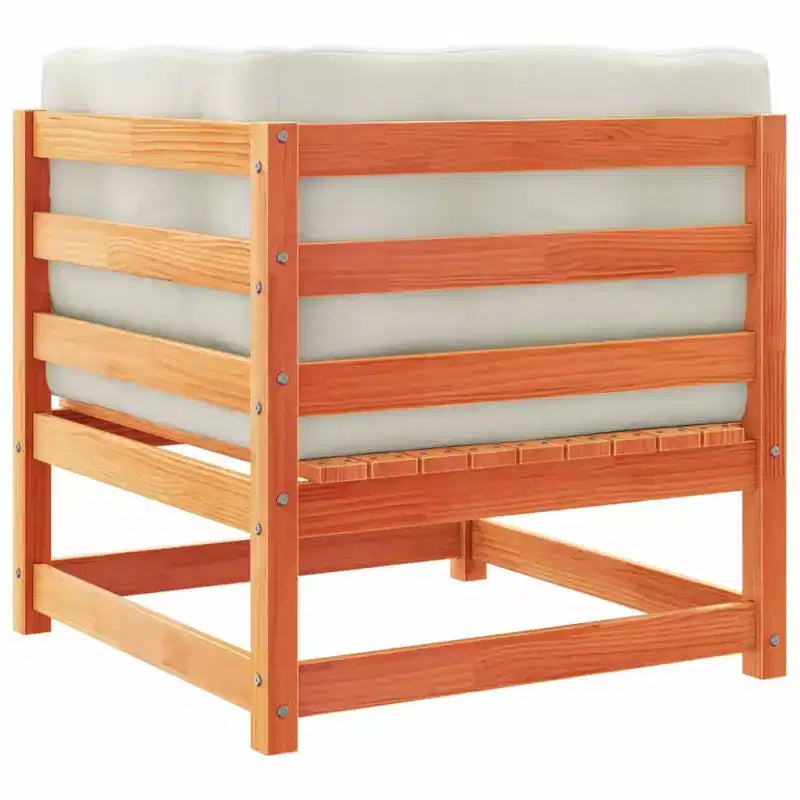 vidaXL Ensemble de canapés de jardin modulable 3 pièces en pin massif avec coussins