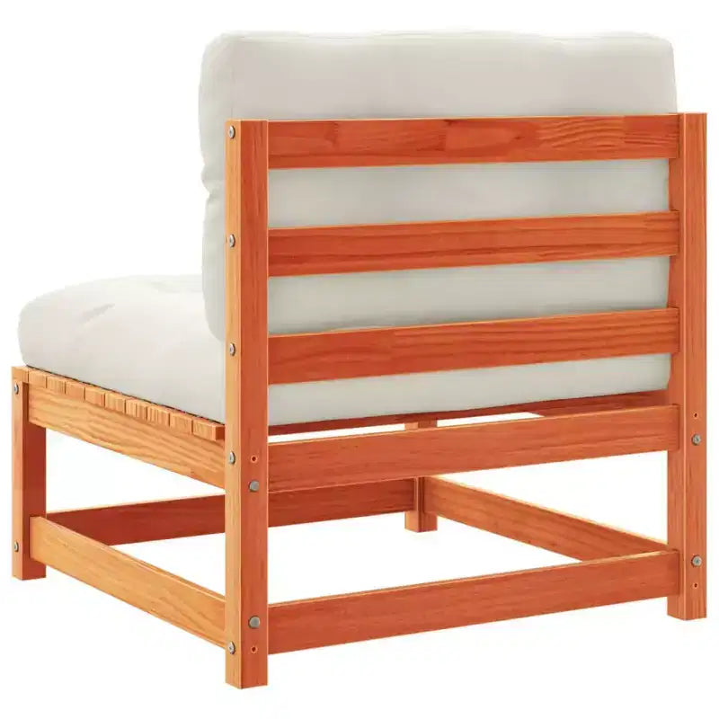 vidaXL Ensemble de canapés de jardin modulable 3 pièces en pin massif avec coussins